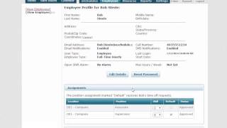 eSchedule Tutorial - Editing Employee Profiles