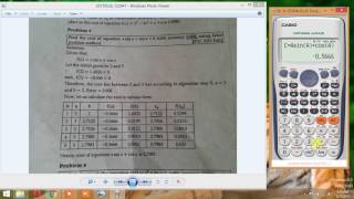 fastest way to solve the false position method using calculator