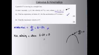 Calculus - velocity & acceleration - problem 2
