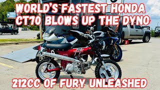 Honda Trail CT70 212cc Dyno run with ABF Moto mobile motorcycle dyno