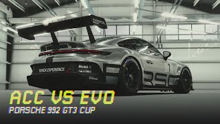 acc vs assetto corsa evo 💥 / comparatif ffb, graphismes, son avec la porsche 992 gt3 cup