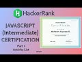JavaScript (Intermediate) | Activity List Problem | Hackerrank Certifications  #HackerankSolutions