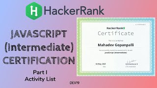 JavaScript (Intermediate) | Activity List Problem | Hackerrank Certifications #HackerankSolutions