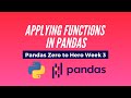 Python Pandas Tutorial - Applying Functions In Pandas