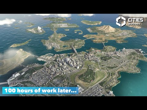 100 hours of work - 1 Mega Region - 2 Cities in Cities Skylines 2 Showcase