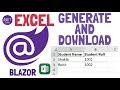 Blazor : Generate and Download Excel File [Microsoft Excel Report]