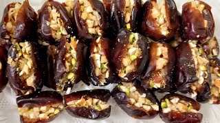 Eid special Stuffed dates sweet / Diwali special sweet / stuffed dates recipes chef fatima