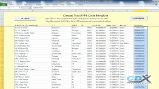 Get Census Tract FIPS Codes in Microsoft Excel
