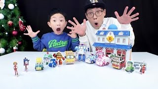 [With Kids]ROBOCAR POLI Amber Heli Little Bus Schoolbee Paper Craft Car Robot Kids Toy Play