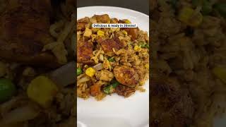 Easy & Healthy Chicken Fried Rice! High Protein Meal #friedrice #healthyrecipes #recipe #healthyfood
