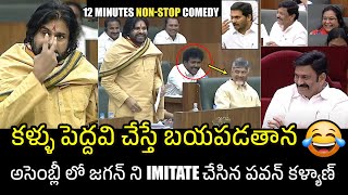 కళ్ళు పెద్దవి చేస్తే 🤣 Pawan Kalyan Hilariously imitates Jagan At Assembly | Chanadra babu