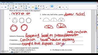 Geometry HN Unit2 Inductive reasoning and deductive reasoning