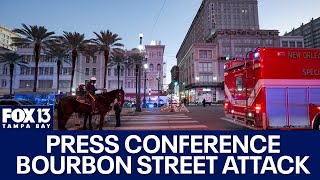 Law enforcement officials hold press conference after Bourbon St. attack