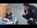 Police Officer Pulls Over 3-Year-Old Speeding In Toy Convertible