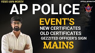 AP CONSTABLE|| APSLPRB OFFICIAL UPDATE || EVENTS, CERTIFICATES, MAINS #apslprb #events #naidusir