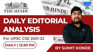 Daily Editorial Analysis from the Hindu | UPSC CSE/IAS | Sumit Konde | 26 July 2021