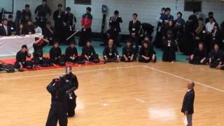 【1回戦】早大対大経大 先鋒・安井対岡本 次鋒・船橋対片岡 H27全日本学生剣道優勝大会