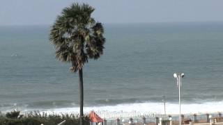 Panoramic view of Kanyakumari sea shore - Tamil Nadu