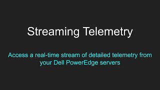 Telemetry streaming: Introduction \u0026 Demo