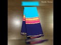 offer sale pure mysore crepe silk sarees with triple color combination 100 gsm thickness