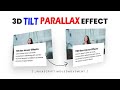 Javascript Mousemove 3D Parallax Tilt Effect using Vanilla tilt.js | 3D Tilt Hover Effects