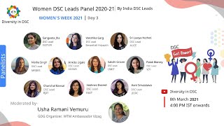 Women DSC Leads Panel 2020-21