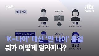 'K-나이' 대신 '만 나이' 통일…뭐가 어떻게 달라지나? / JTBC 뉴스룸