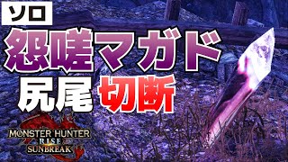 【攻略】MR怨嗟響めくマガイマガドの尻尾をソロでも楽に切断する方法(怨虎竜の豪槍刃尾入手方法)【モンスターハンターライズ：サンブレイク(MHRiseSB)】