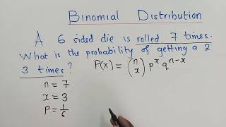 Binomial distribution (Statistics) -Example 1