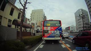 豊橋市の路面電車が並走する、おにぎり259号線 #路面電車 #路面電車が走る街 #レトロ