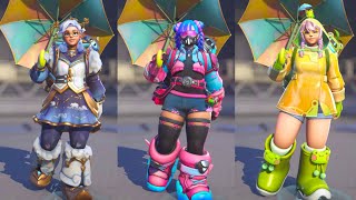 NEW Mei Rainy Stroll Emote with Different Skins | Overwatch 2