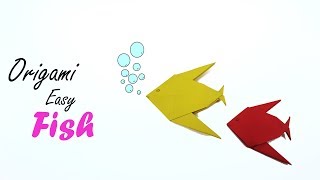 Fish - How to make an Origami Fish? Paper fish! Butterfly Fish! Easy fish for beginner & Kids - DIY