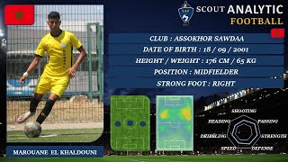 MAROUANE EL KHALDOUNI ( 2022 - 2023 ) ( MIDFIELDER - SOKHOUR SAWDAA MOROCCO )