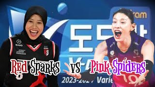 Red Sparks vs Pink Spiders | Liga Bola Voli Putri Korea V League 2024/2025