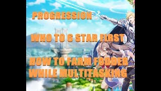 EPIC SEVEN - PROGRESSION PART 1 - FIRST FOUR 6 STARS - BEST WAYS TO FARM FODDER - MULTITASKING!