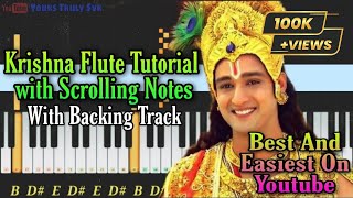 Krishna flute on piano | Easy tutorial | Mahabharat | Star plus | SvK