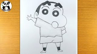 Cute shinchan boy saying hello pencil drawing | cartoon drawing | boy