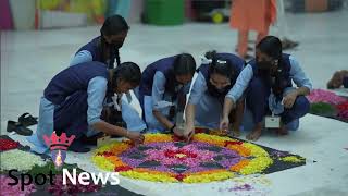 Lulu Mega Pookalam 2022’Guinness record for pookalam students prepared 390 flower