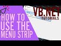 VB.NET TUTORIALS: How to use the Menu Strip
