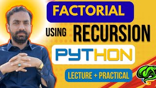 Lec-37: factorial using recursion | Python functions exercises| Python full course