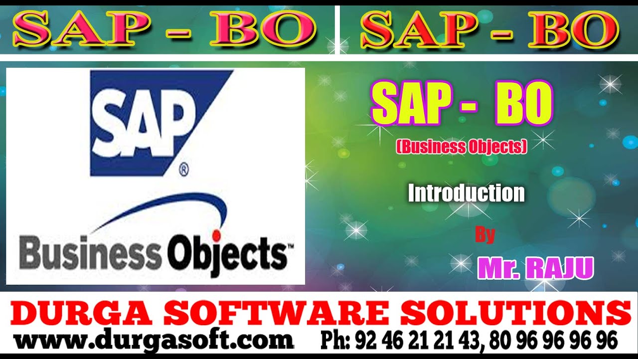 SAP || Business Object(BO) Introduction By Raju - YouTube