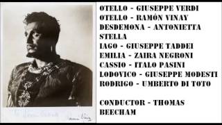 OTELLO - GIUSEPPE VERDI. VINAY - STELLA - TADDEI. TEATRO COLON.