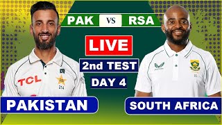 Live SA Vs PAK 2nd Test Match Day 4 | Cricket Match Today | SA Vs PAK live PAK innings last 6 ove