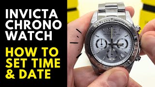 How to Set the Time and Date on an Invicta Chronograph Watch