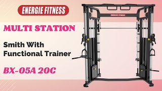 Best Multi Station Smith with Functional Trainer | BX 05A 20C | Energie Fitness