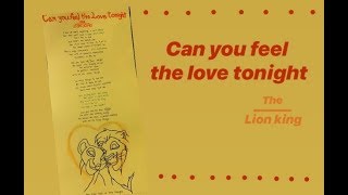 [Lyrics] Can you feel the love tonight - Beyonce, Donald Glover, Bill (The Lion King ost) 가사쓰기, 일러스트