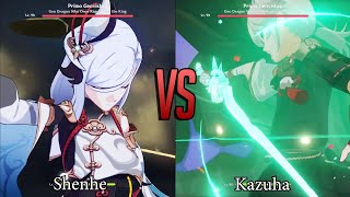 C0 Shenhe vsC0 Kazuha Comparison Buffing Cryo DPS Ganyu And Ayaka !!!