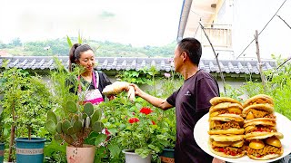 花干肘子肉夹馍，又解馋又好吃，大人小孩都喜欢一次吃三个都不够【陕北二姐改艳】