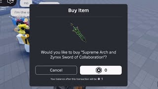 Sniping Supreme Arch and Zynxx Sword of Collaboration UGC LIMITED (FREE)