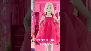 DOLLY WORLD HEART BALLOON ORGANZA DRESS WITH COTTON BODY barbiepink